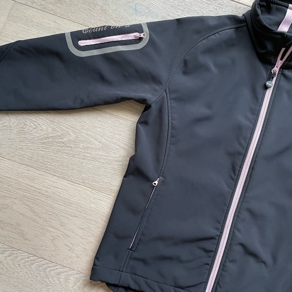 WOMEN’S Golf softshell Jacket Navy and Pink size M by Abacus - Picture 6 of 16